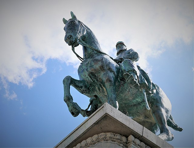 Equestrian monument to Leopold II of Belgium in Oostende (Belgium)